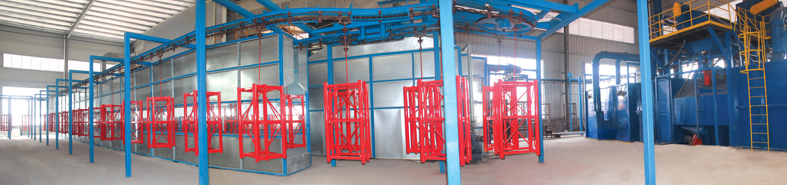 施工升降机喷涂线